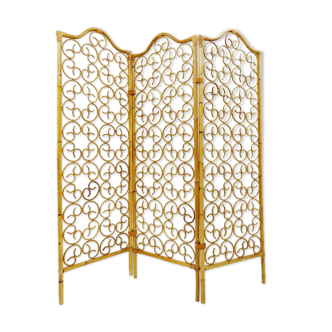 Mid Century Modern Bamboo Folding Screen