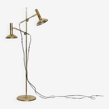 Lampadaire design danois en laiton 1970