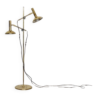 Danish design floor lamp in brass 1970