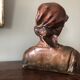 Plaster bust: girl in scarf