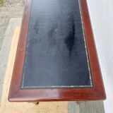 Black leather desk with extensions