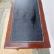 Black leather desk with extensions