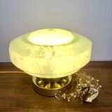 Vintage globe-laying lamp in clichy glass