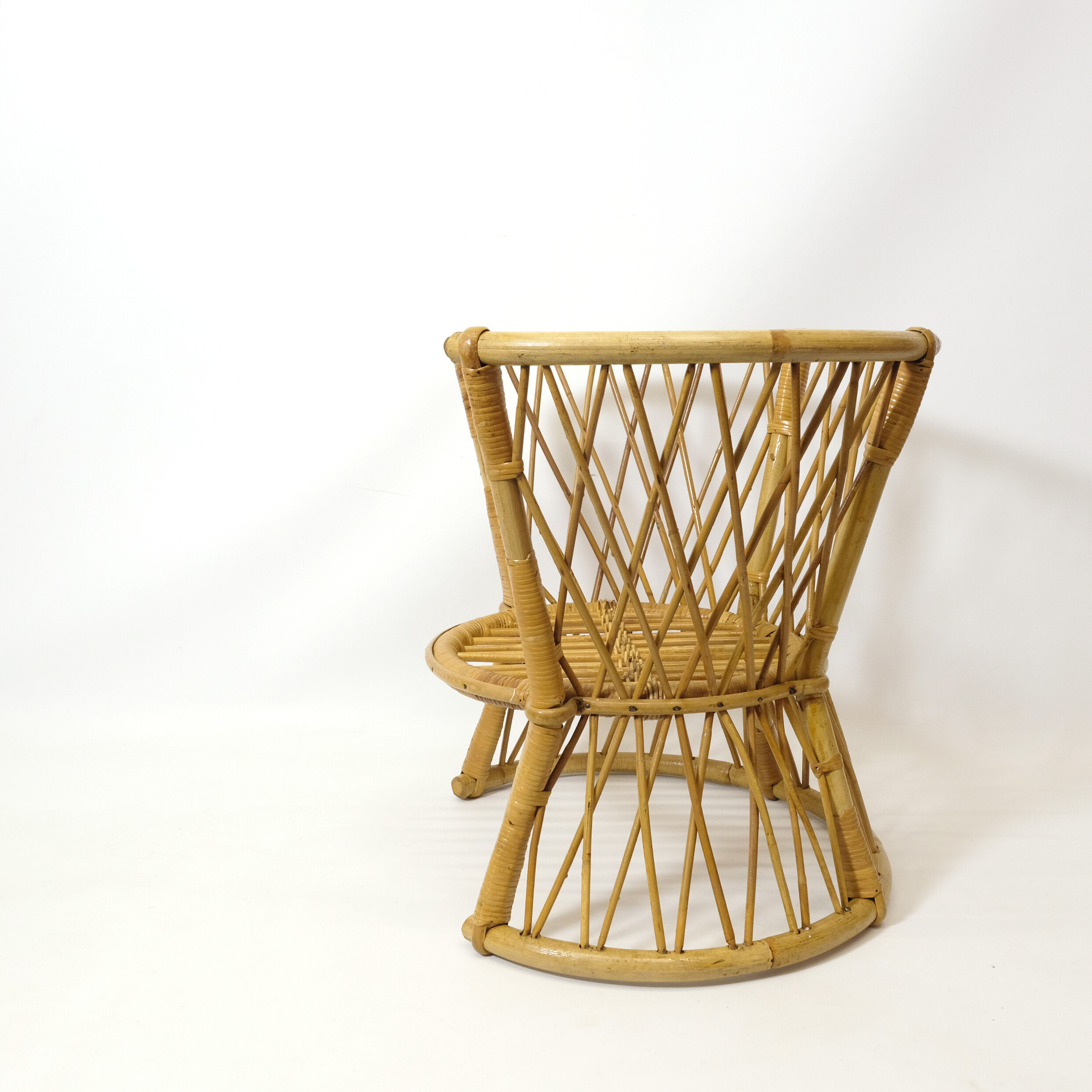 Rattan children's chair from the 1960s to 1970
