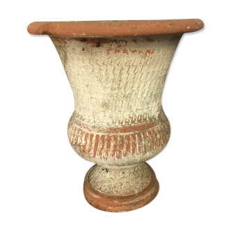 Antique terracota garden vase