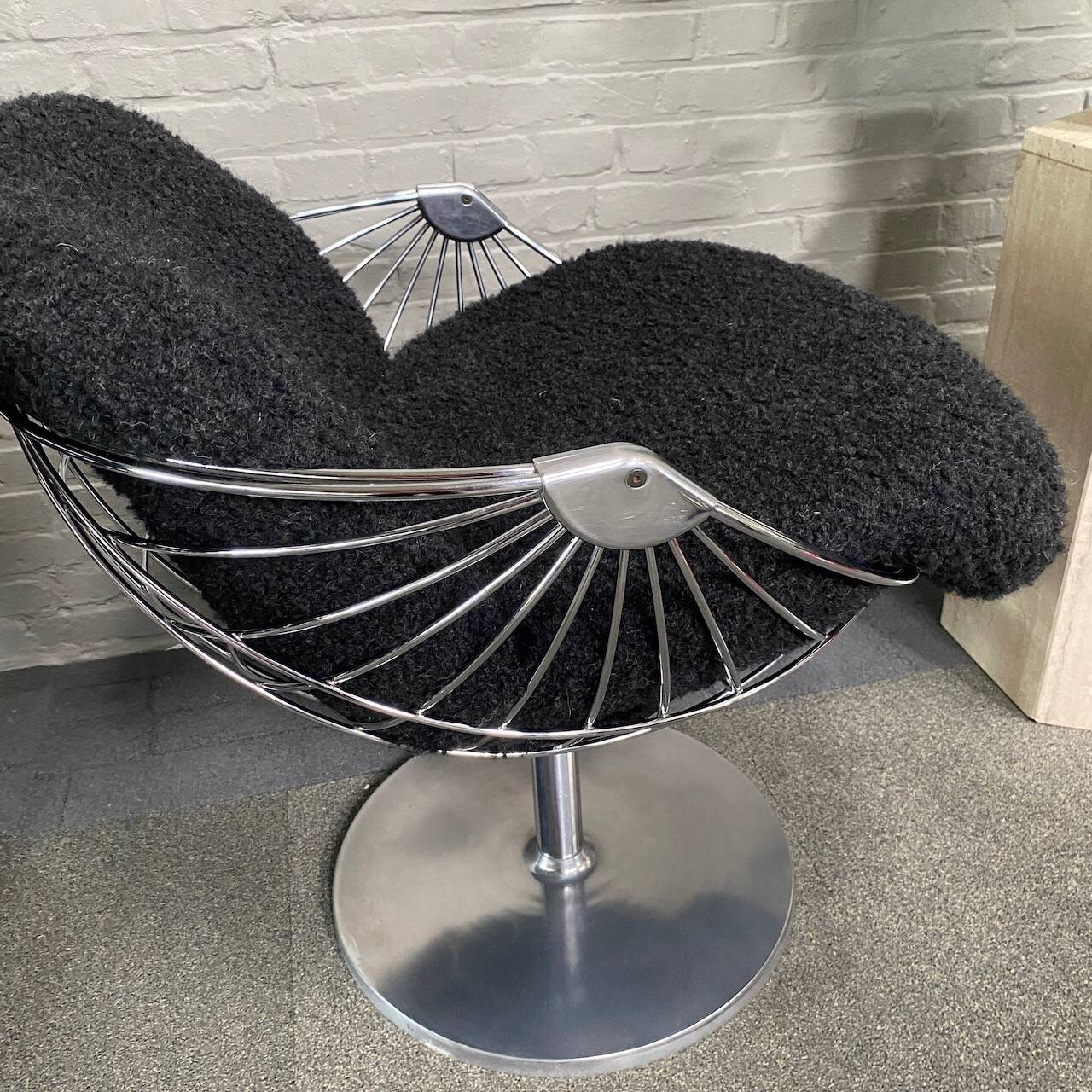 Pair atomic ball chairs by Rudi Verelst for Novalux - Belgium 1974