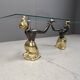 Vintage brass blackamoor coffee table, 1970s