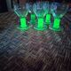 Wine glasses with ouraline feet