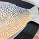 Multicolored ceramic fish zoomorphic dish