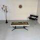 Old mosaic stone coffee table from the 70s with vintage metal legs