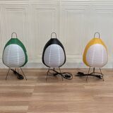 Trio of "Paper and metal design" lamps.