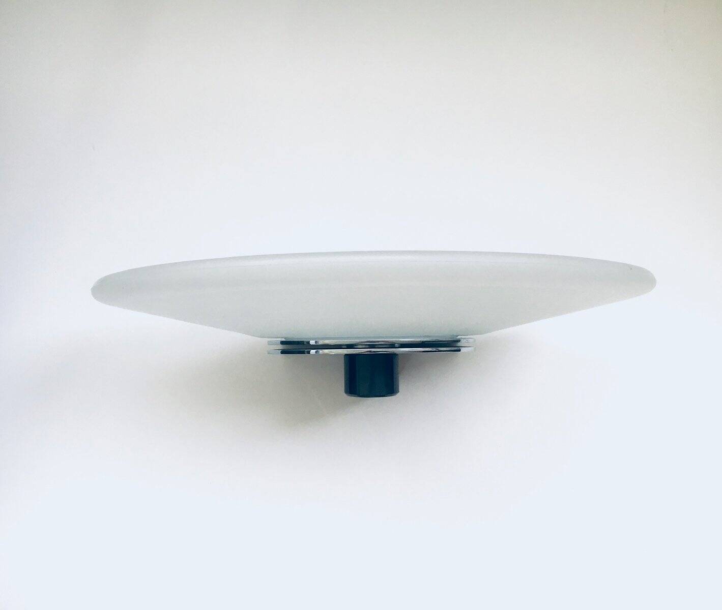 Postmodern Frosted Glass Sconce Wall Lamp from Metalarte, Spain, 1980s