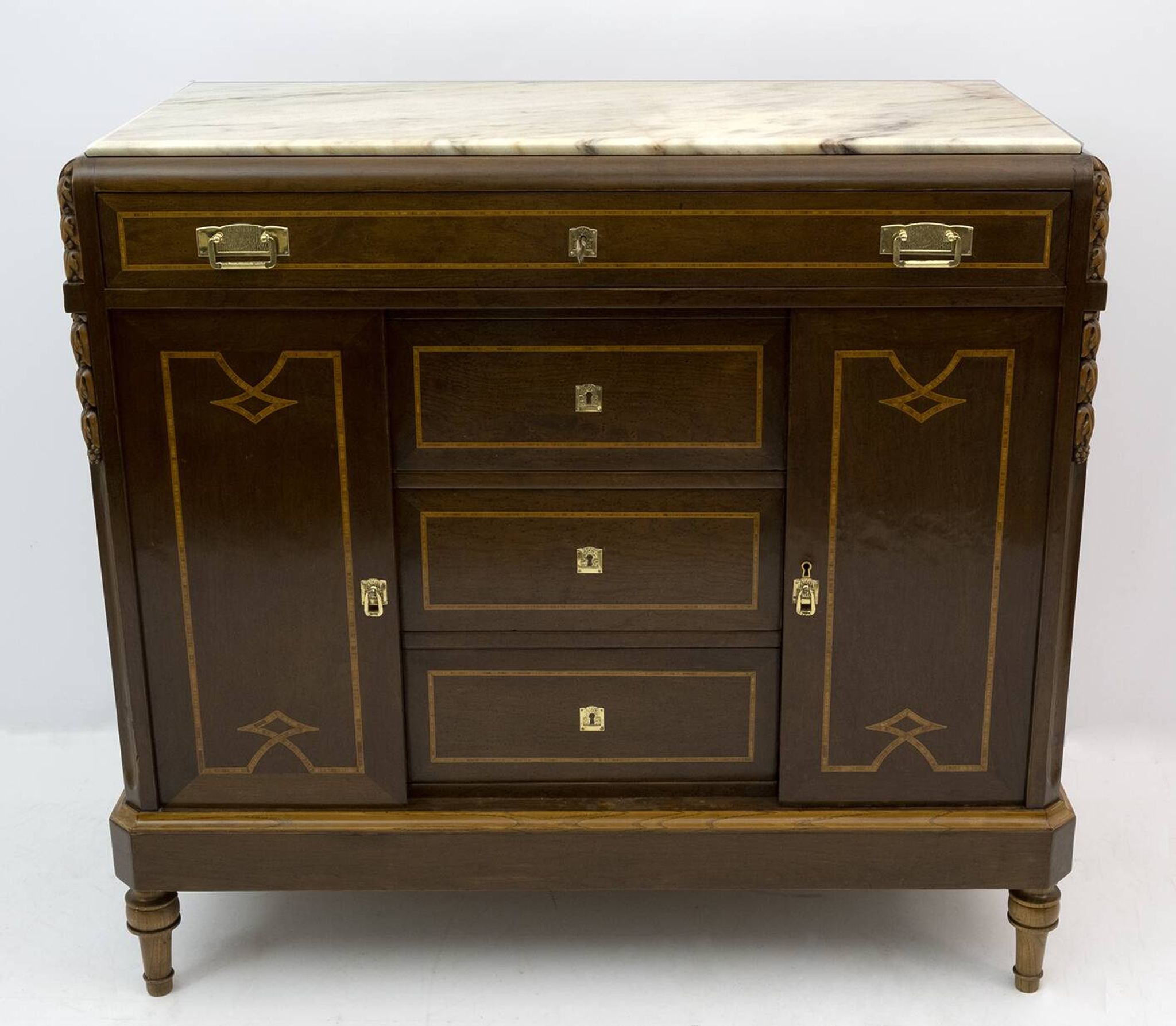 Liberty Italian Thuja Briar and Pink Portugal Marble Twobedside