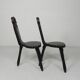 Set of 2 Spanish Brutalist chairs and coffee table, 1960s