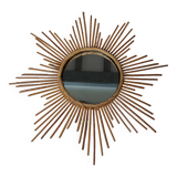 Vintage rattan sun mirror 1960