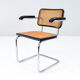 Mid-Century Italian Modern Marcel Breuer B64 Cesca Armchair Chair, 1970
