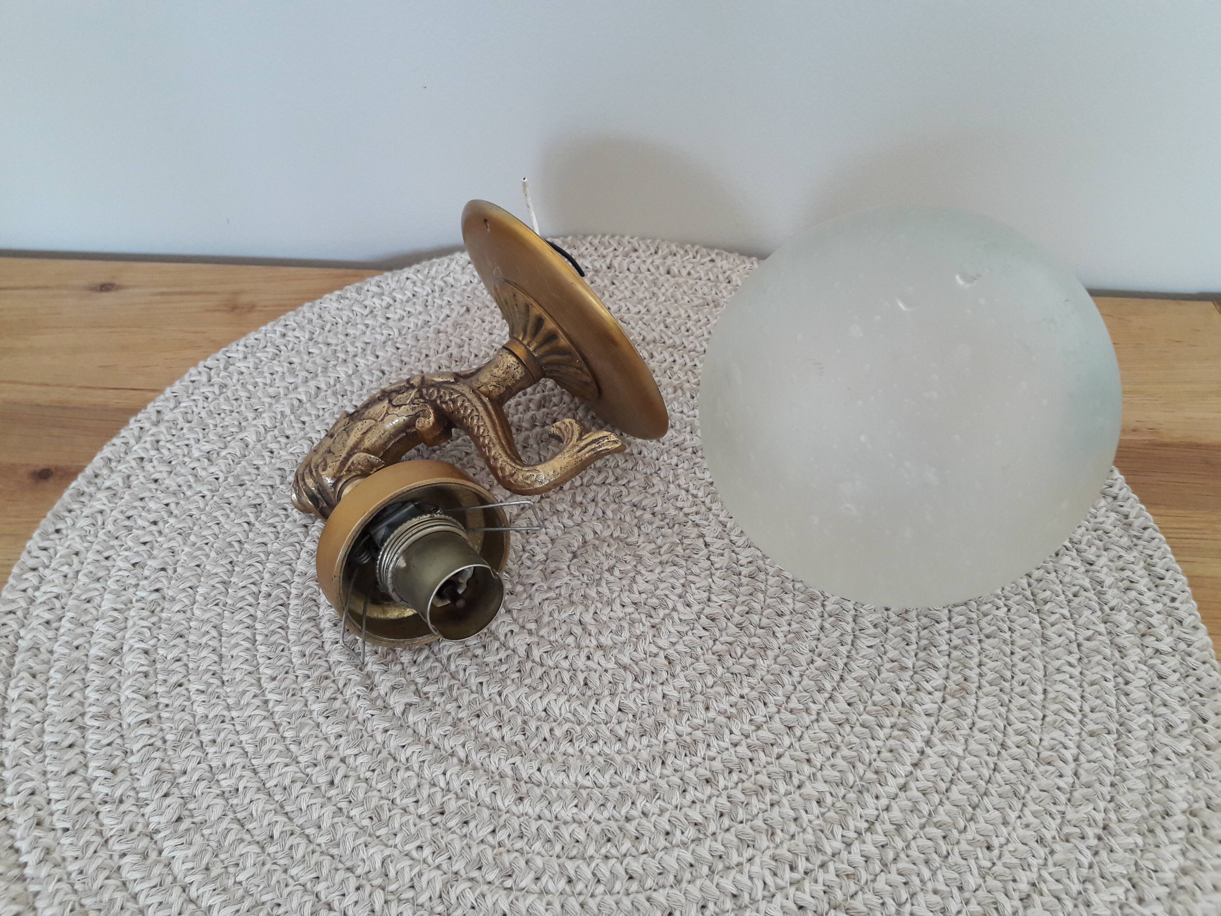 Opaline bubble glass wall lamp