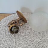 Opaline bubble glass wall lamp