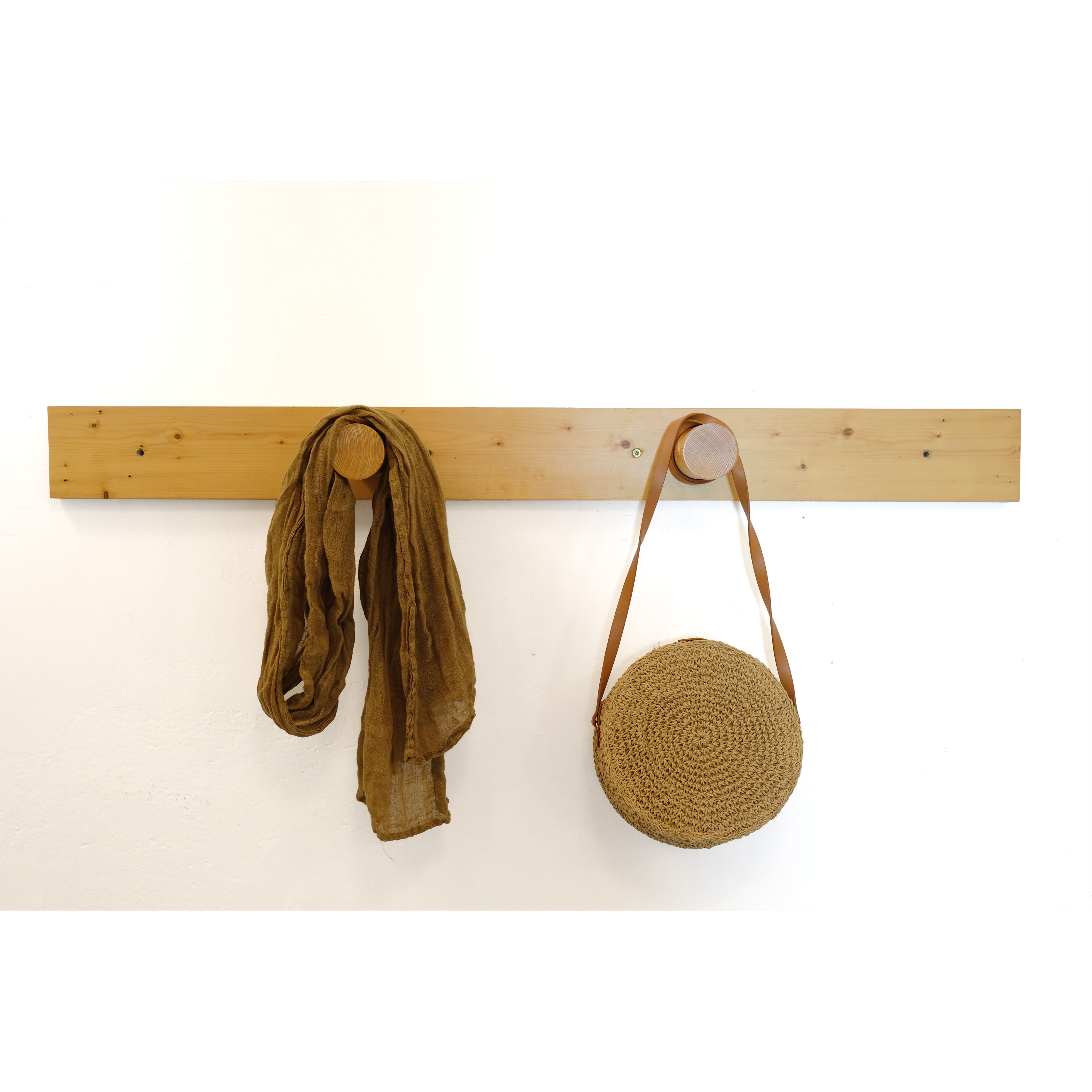 Charlotte Perriand, solid pine coat rack, 104 cm.