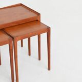 Kurt Ostervig nesting tables in teak Jason Mobler Denmark 1960