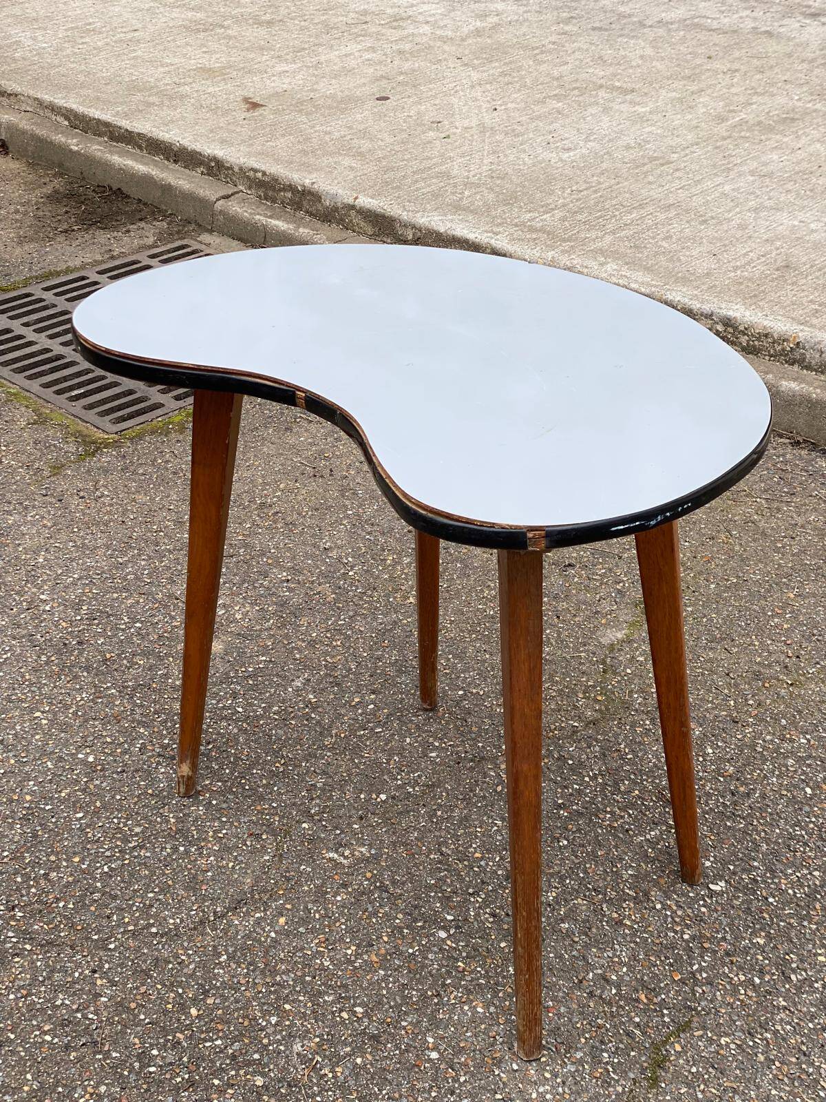 Scandinavian bean side table 1960