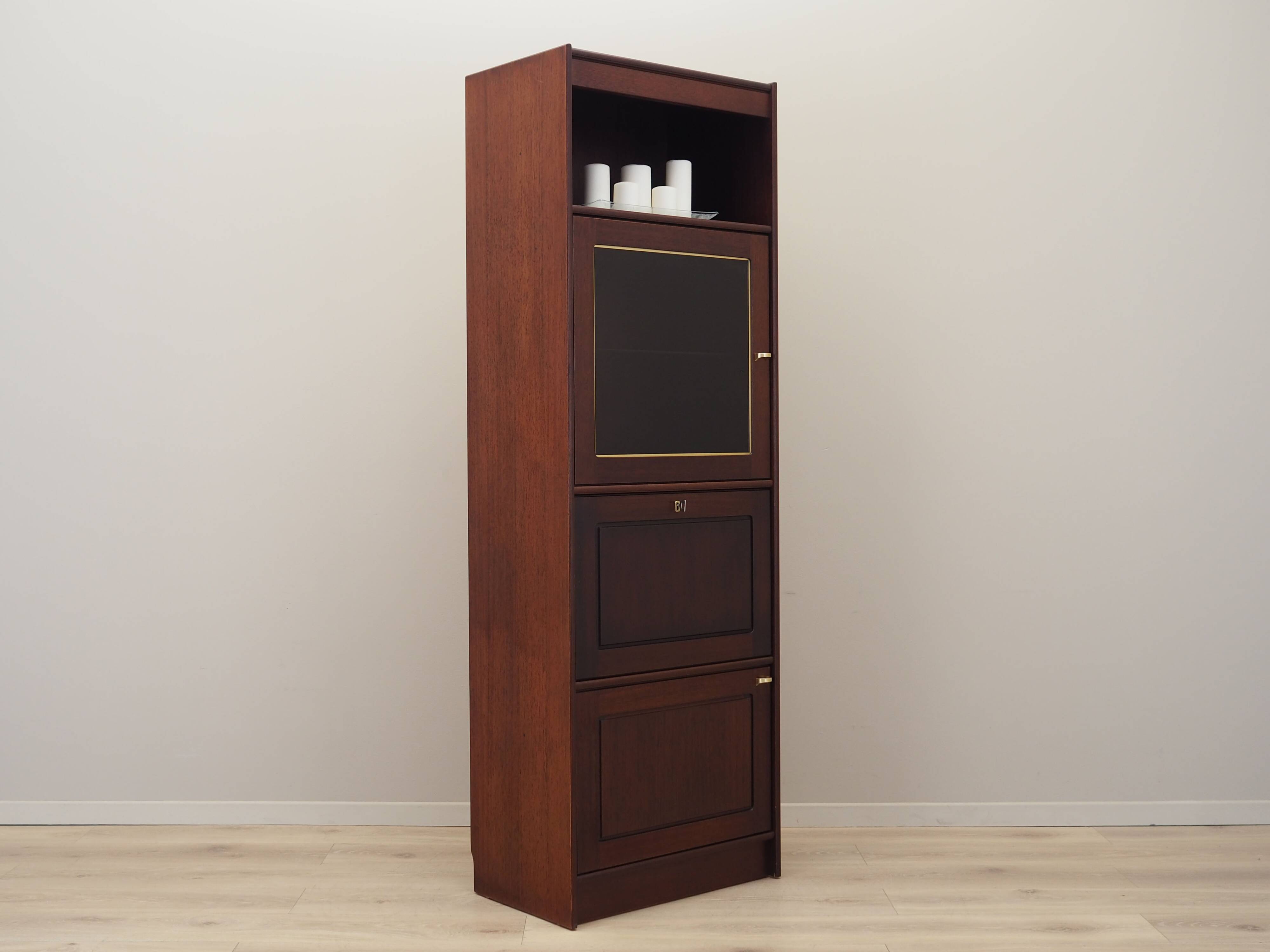 Mahogany showcase, Danish design, 1970s, production: Denmark