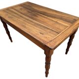Walnut Farmhouse Table with 2 Drawers. 19's