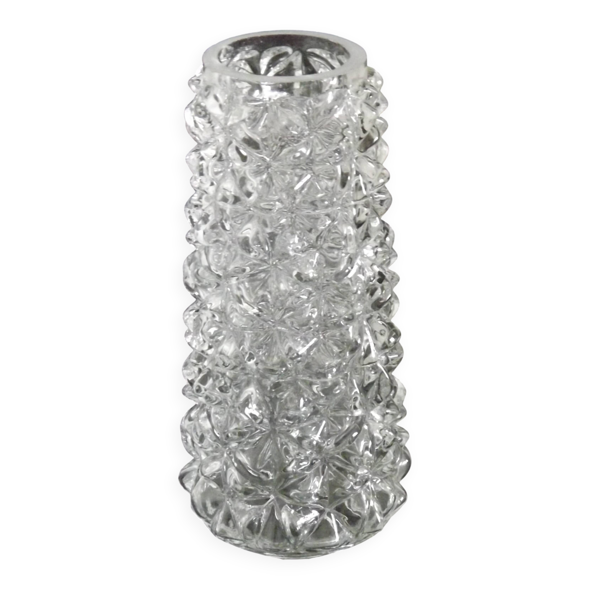 French vintage retro clear cut glass chandelier replacement shade