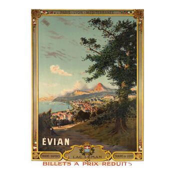 Affiche publicitaire de collection Evian les Bains