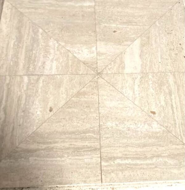 Table basse en travertin, table en pierre