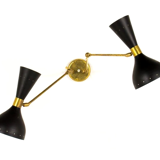 Double wall sconce in the style of Italian creations of the 50s