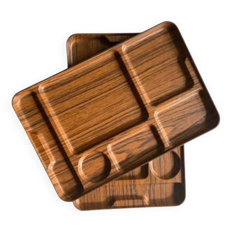 Vintage Caleppio meal trays from the 1970s (set of 2)