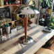Vintage design liner mushroom table lamp
