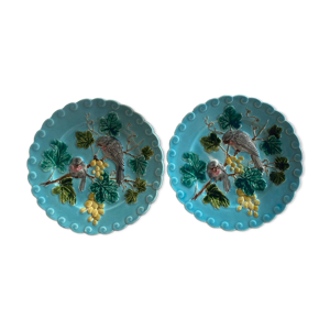 Lot de 2 assiettes en - sarreguemines