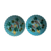 Lot de 2 assiettes en majolique Sarreguemines