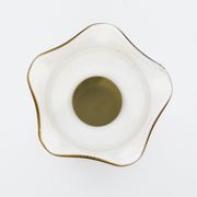 Glass vase V.B. opaline Florence, Italy of the 1970