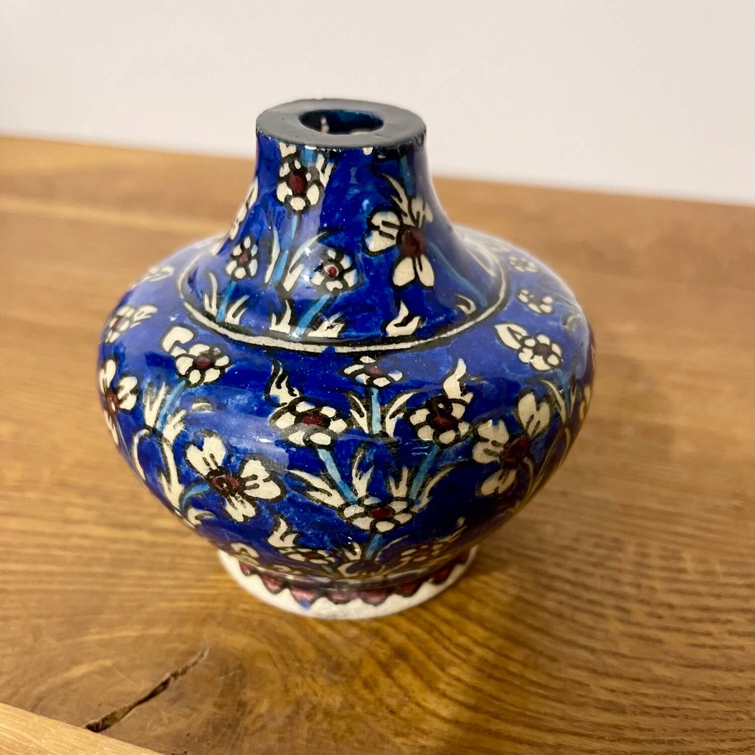 Glazed ceramic ball vase