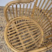 Fauteuil en Rotin Bambou vintage 1950s design -H85cm