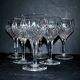Baccarat set of 35 crystal glasses + 2 flower model carafes 9157 from 1907