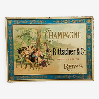 Tôle publicitaire Champagne
