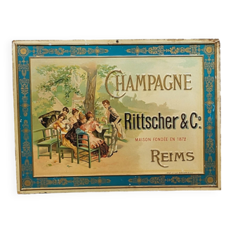 Tôle publicitaire Champagne