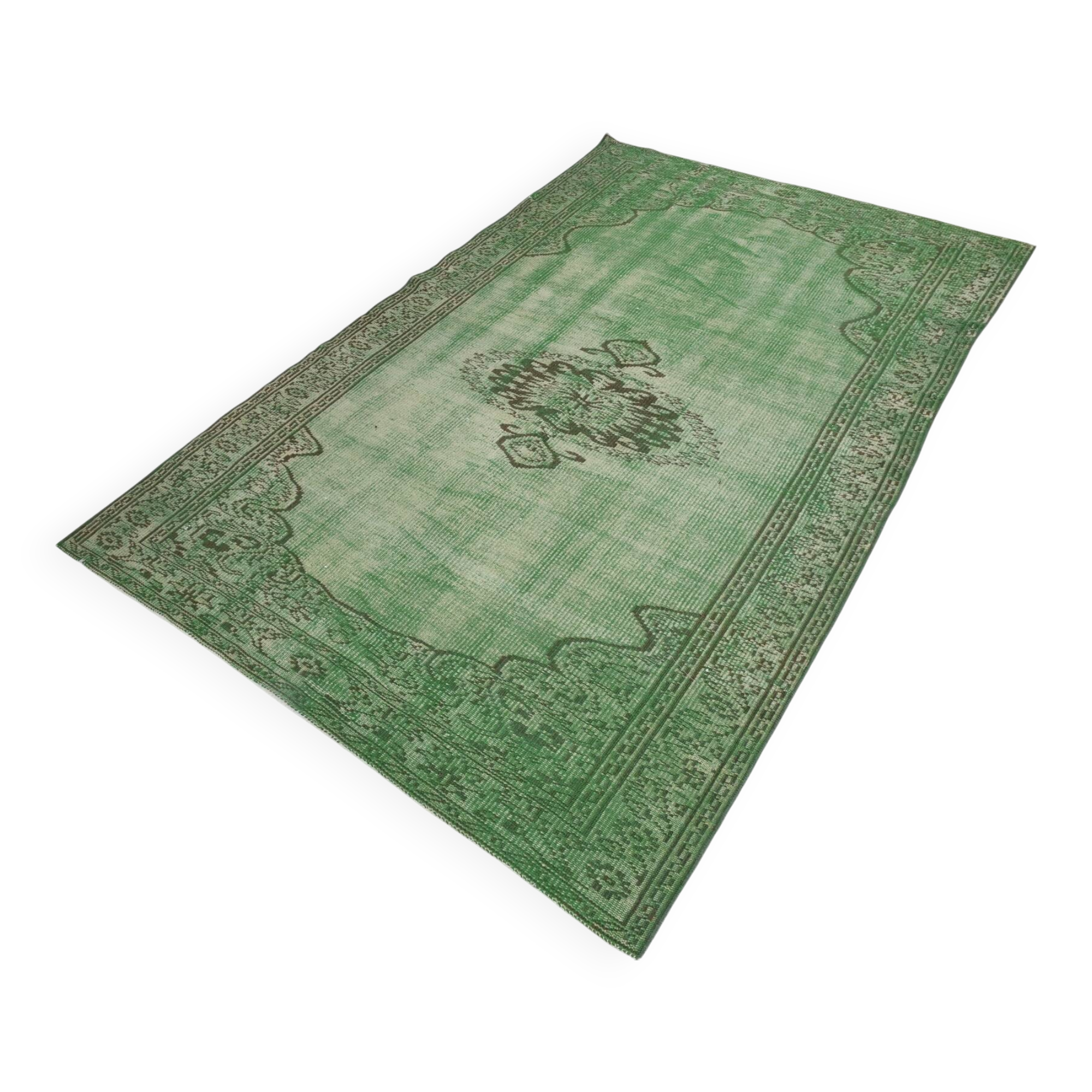 5x8 Shades Of Green Vintage Area Rug, 155x238Cm