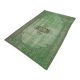 Tapis vintage 5x8 nuances de vert, 155x238 cm
