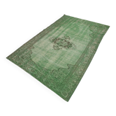 Tapis vintage 5x8 nuances de vert, 155x238 cm
