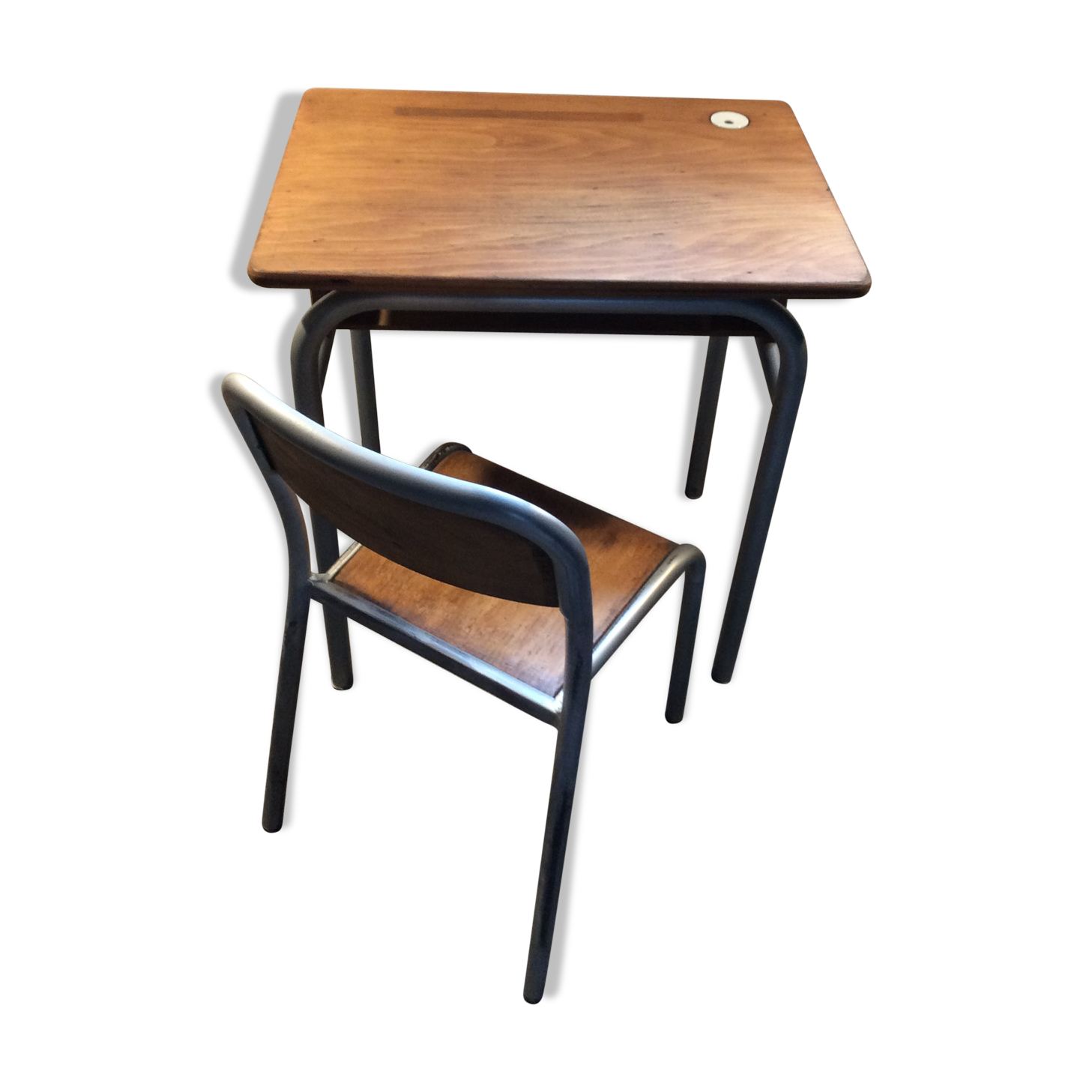 Bureau écolier en bois avec sa chaise