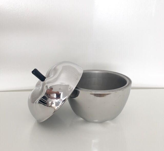 Silver apple ice bucket