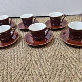 6 cups from 1940/50 enameled ceramic