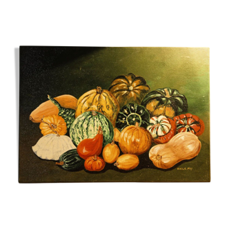 Still Life with Vegetables, signed