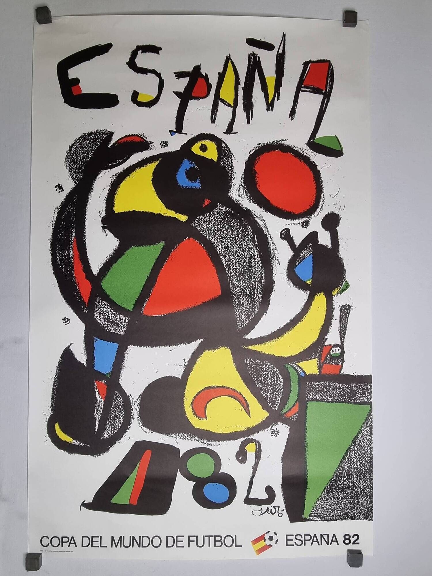 Original poster Football World Cup Spain 1982 after Joan Miró
