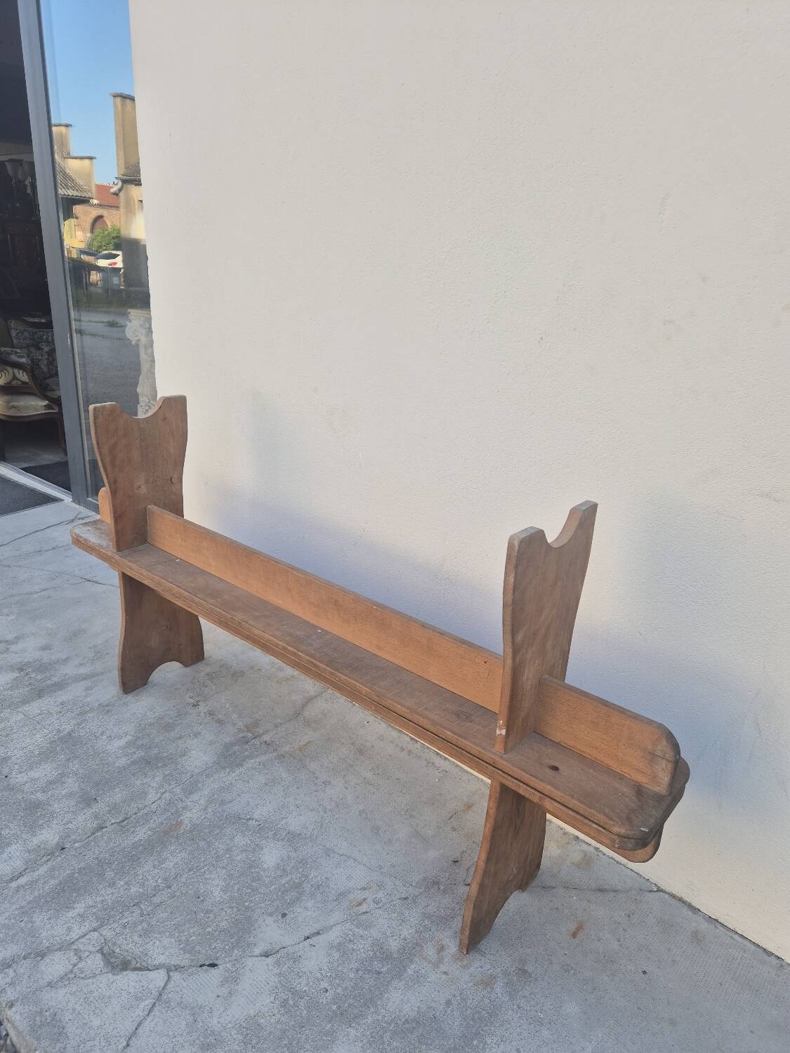 Pair of antique rustic farmhouse benches